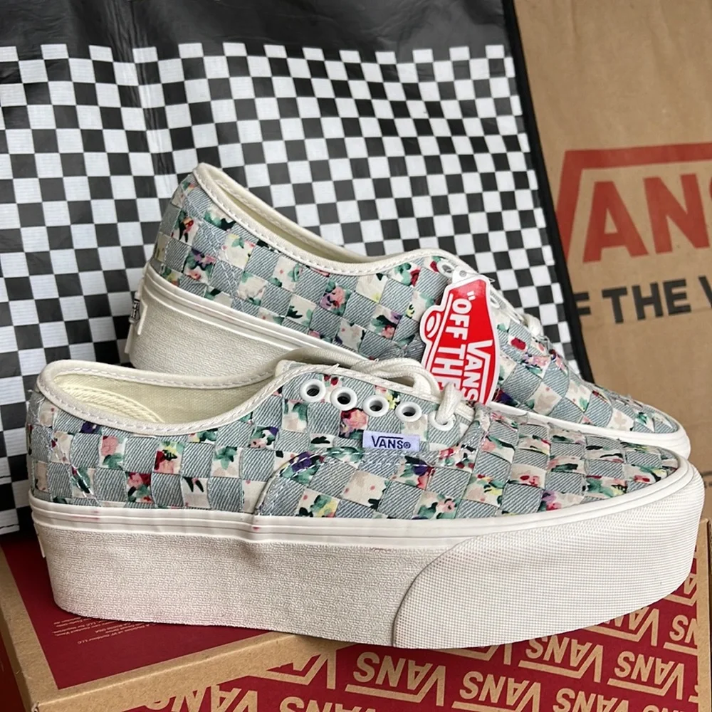 Vans Authentic Stacked Woven Floral/Multi Men’s sneakers-platforms - Picture 7 of 16